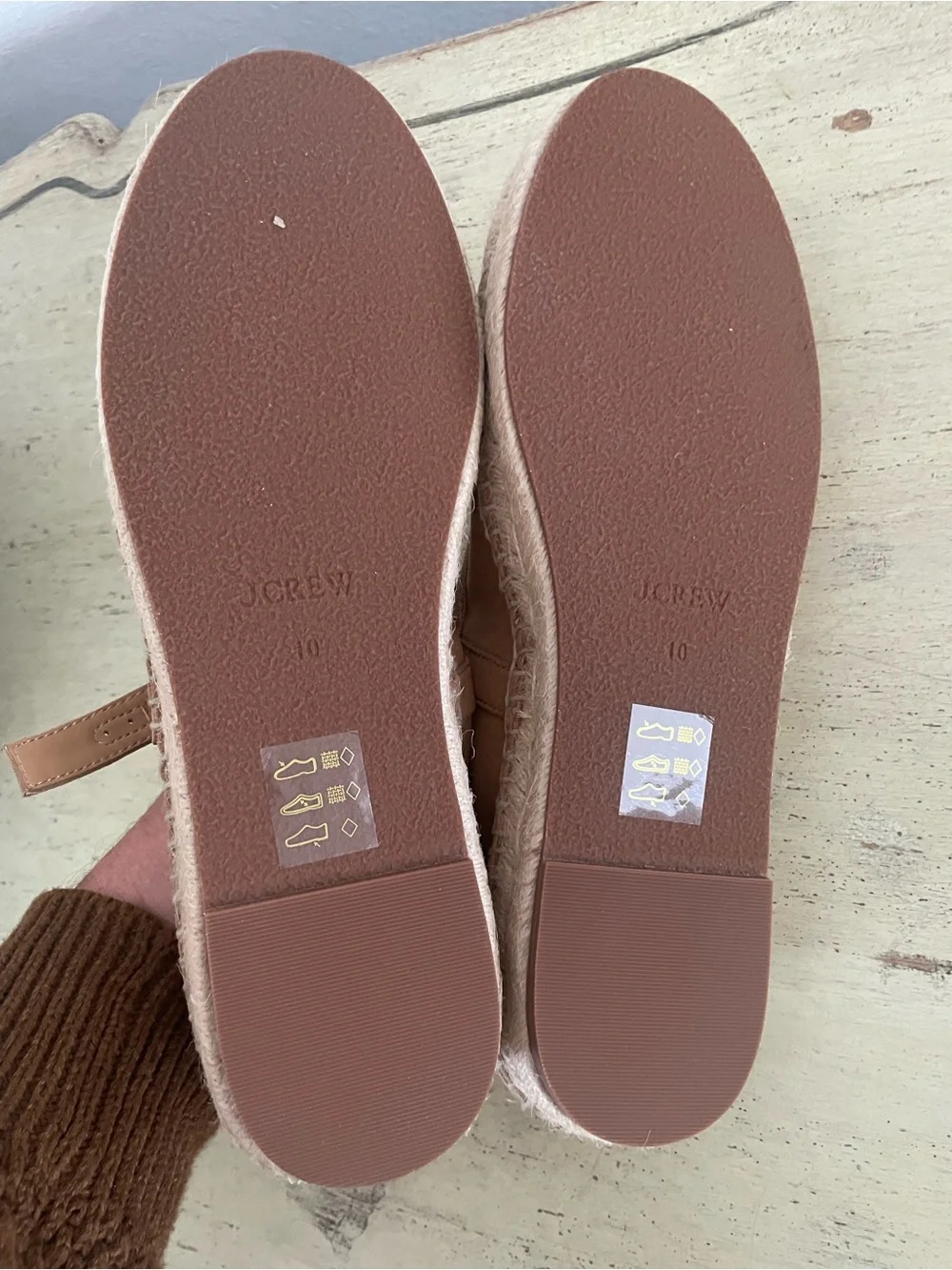 J. CREW FACTORY Faux-suede Mary Jane espadrilles Size 10 M NWD $158 CR270